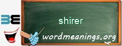 WordMeaning blackboard for shirer